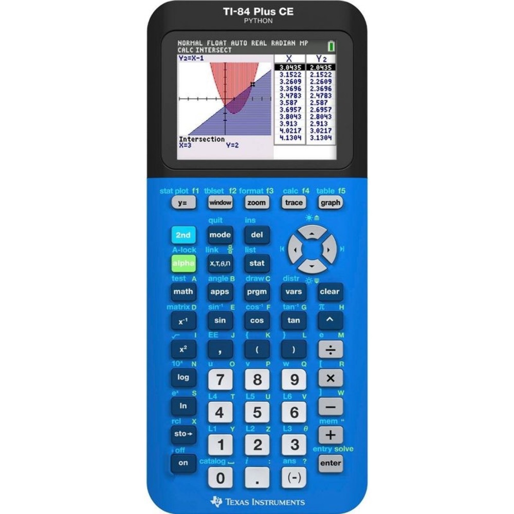 Texas Instruments 84 Plus CE Graphing Calculator Bionic Blue